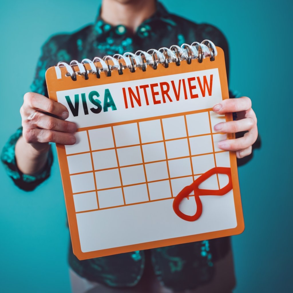 Calendar with key NVC State Gov deadlines highlighted, crucial for visa application timeline planning