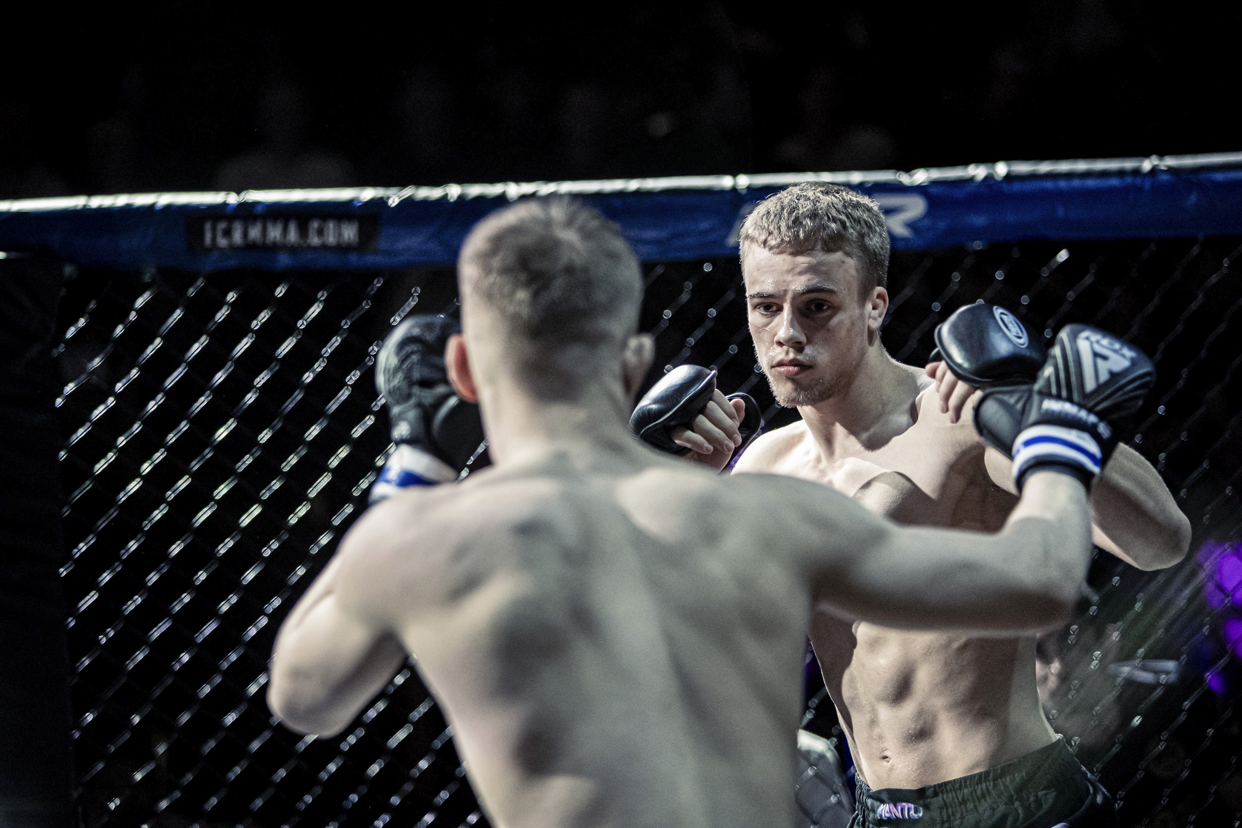 Þorleifur Feykir í bardaganum við Arlex Blomqvist. Ljósm.: Johan Rosén Photo