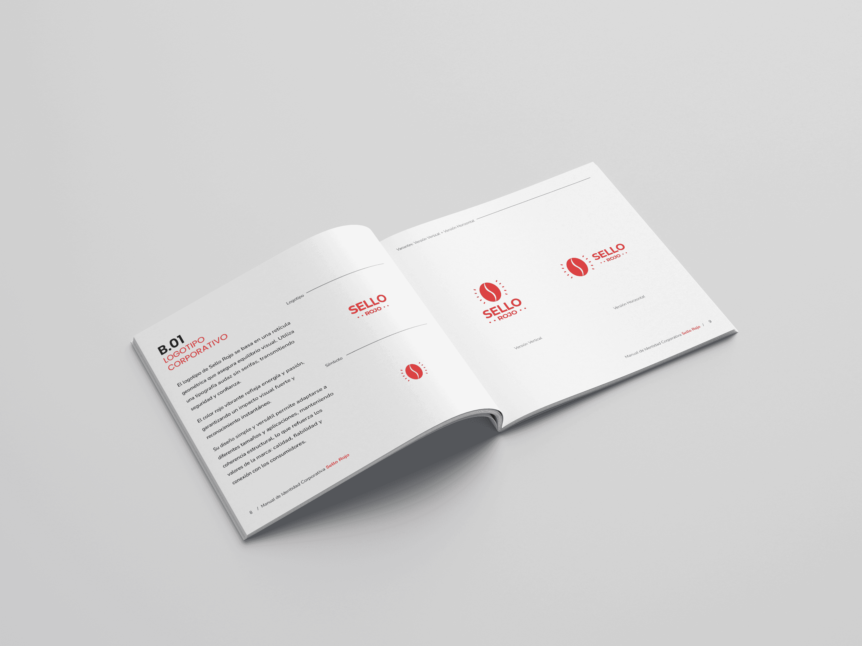 Foto del Manual de identidad de Sello Rojo