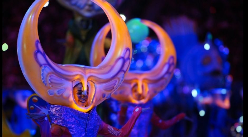 Masked performers take the stage at the Guadalajara Pan Am Games