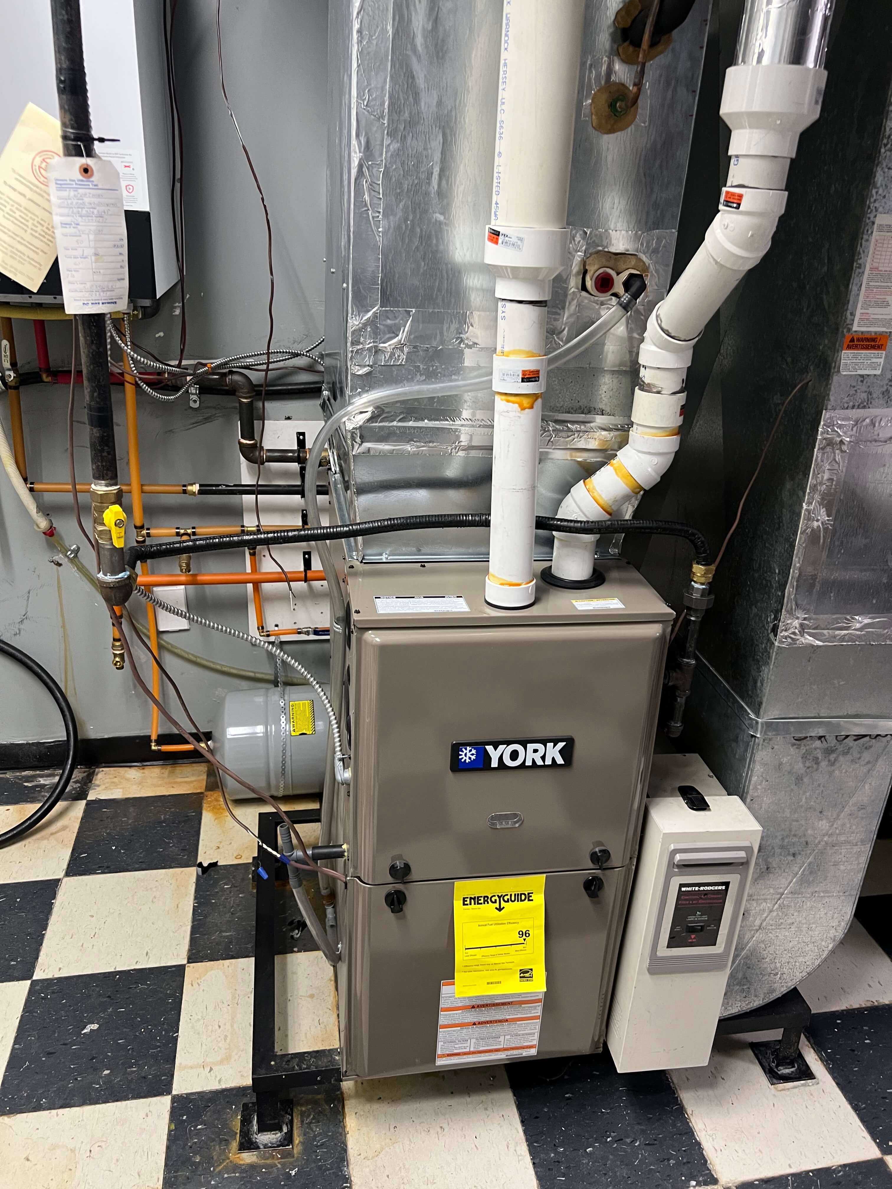 York Furnace installation inside of a mississauga home