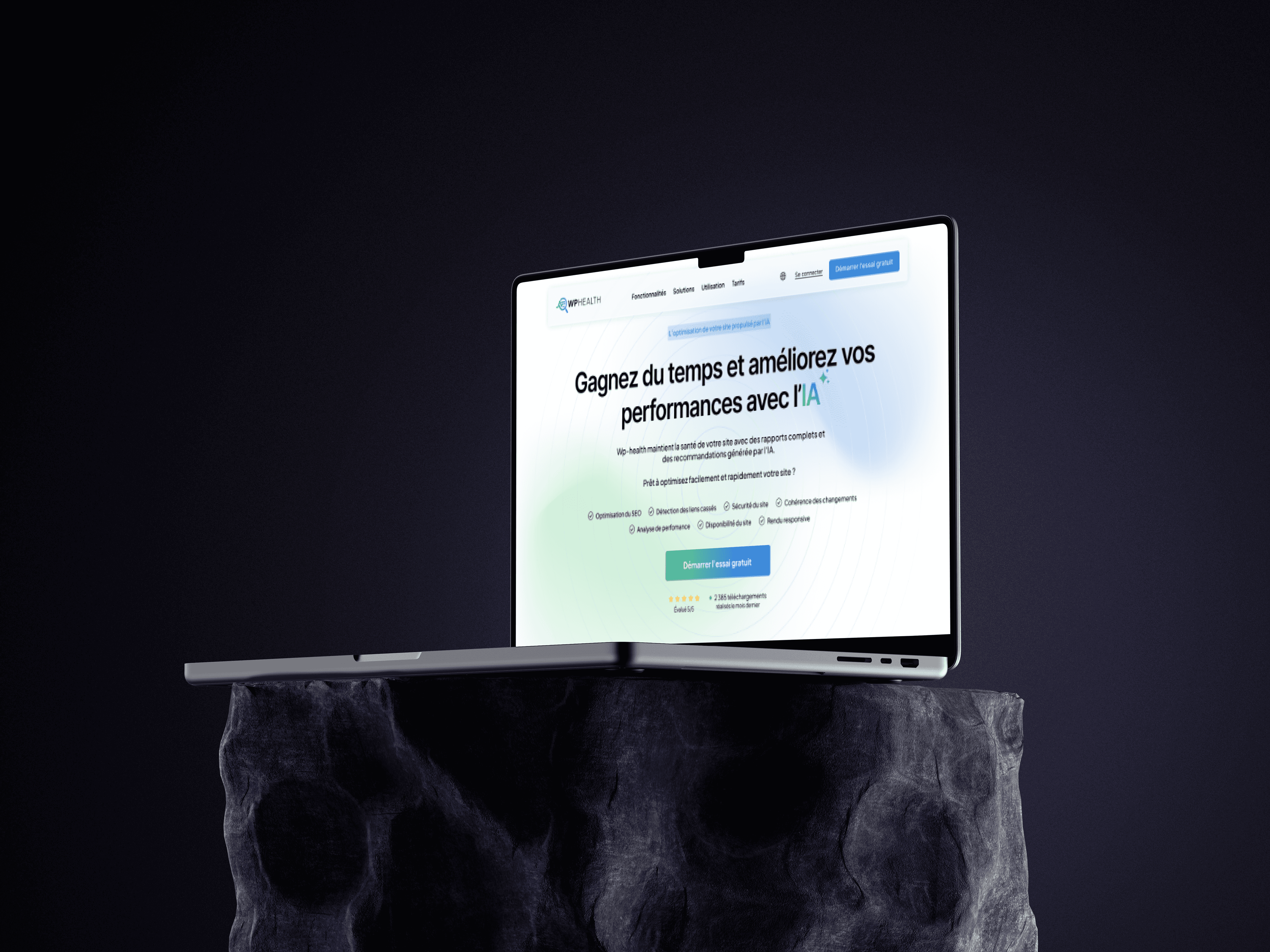 Landing page WP-Health SaaS — création page de conversion par Mélanie Depré, freelance UX/UI