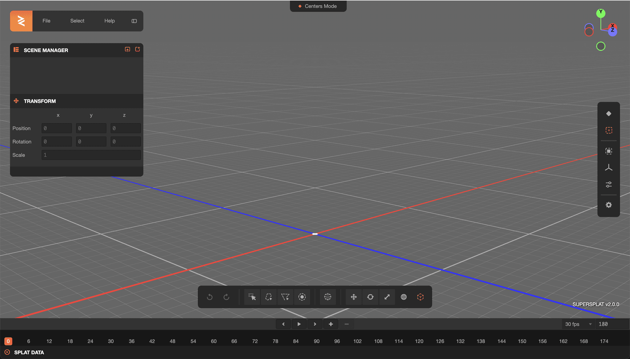 Super Splat 2.0 user interface