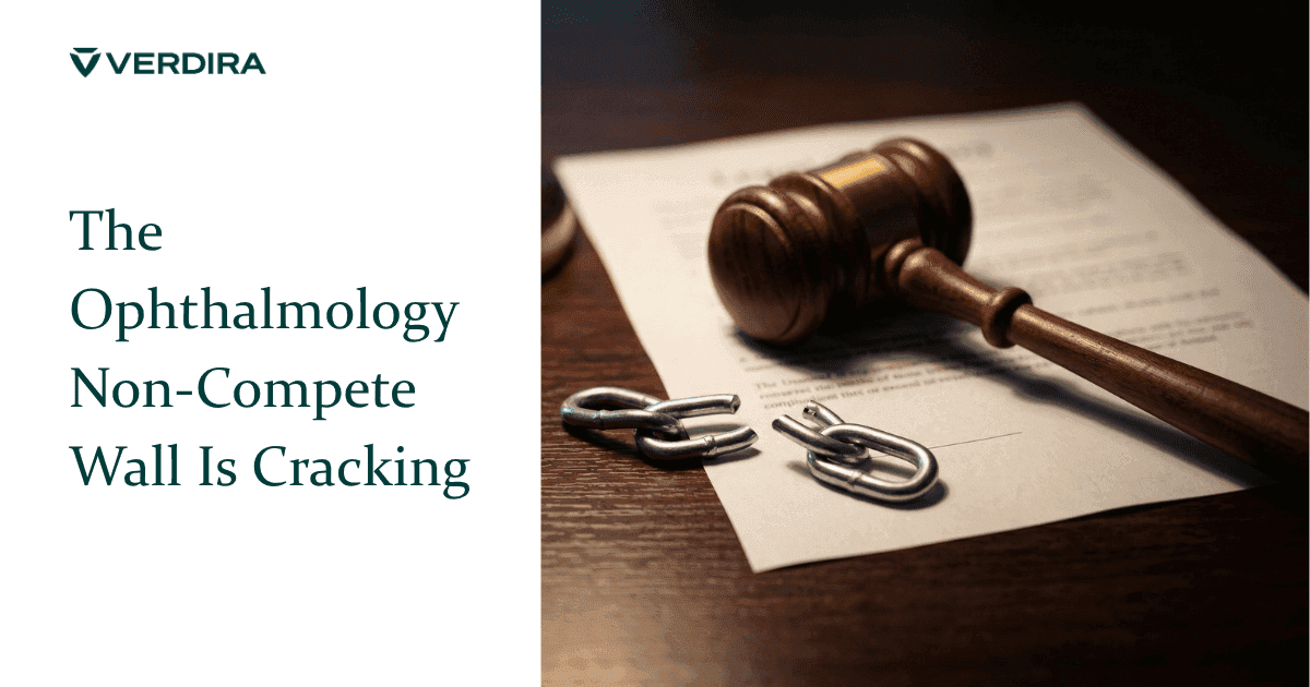 Judge's gavel on legal document with broken chain link representing non-compete restrictions being struck down