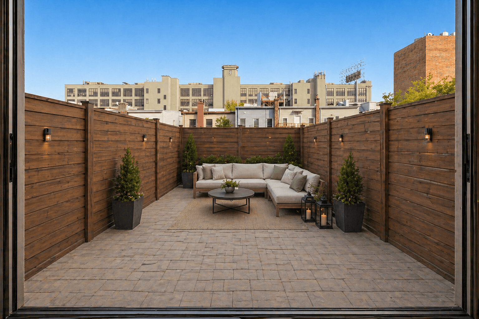 Harmony Haven Apartment night light view