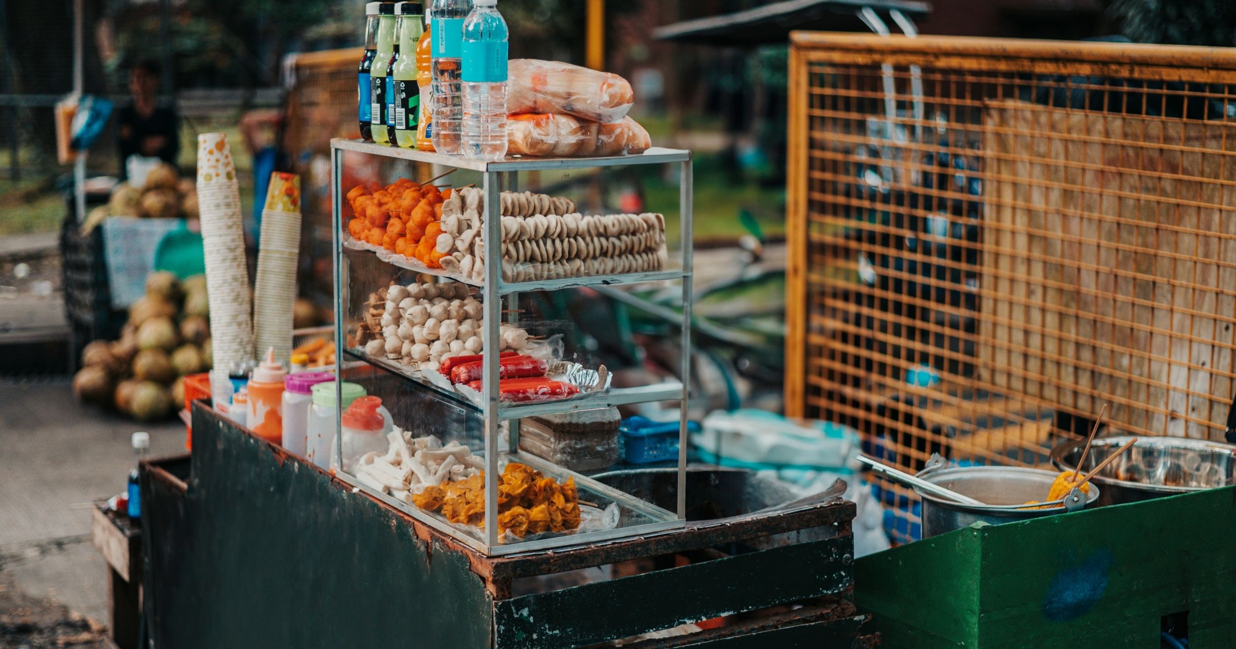 Filipino food cart featuring pinoy street foods