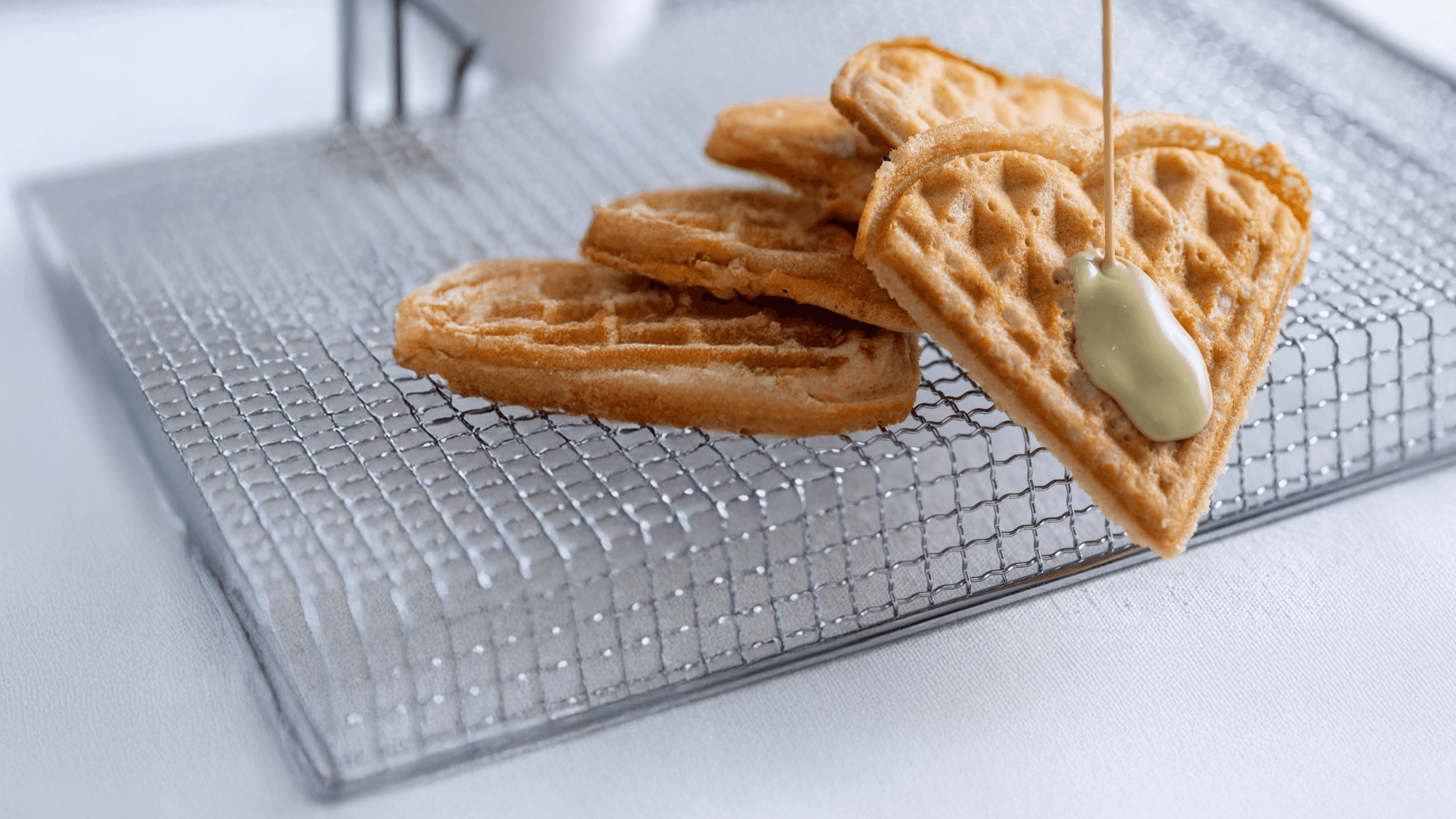 a bunch of croissants that are on a table