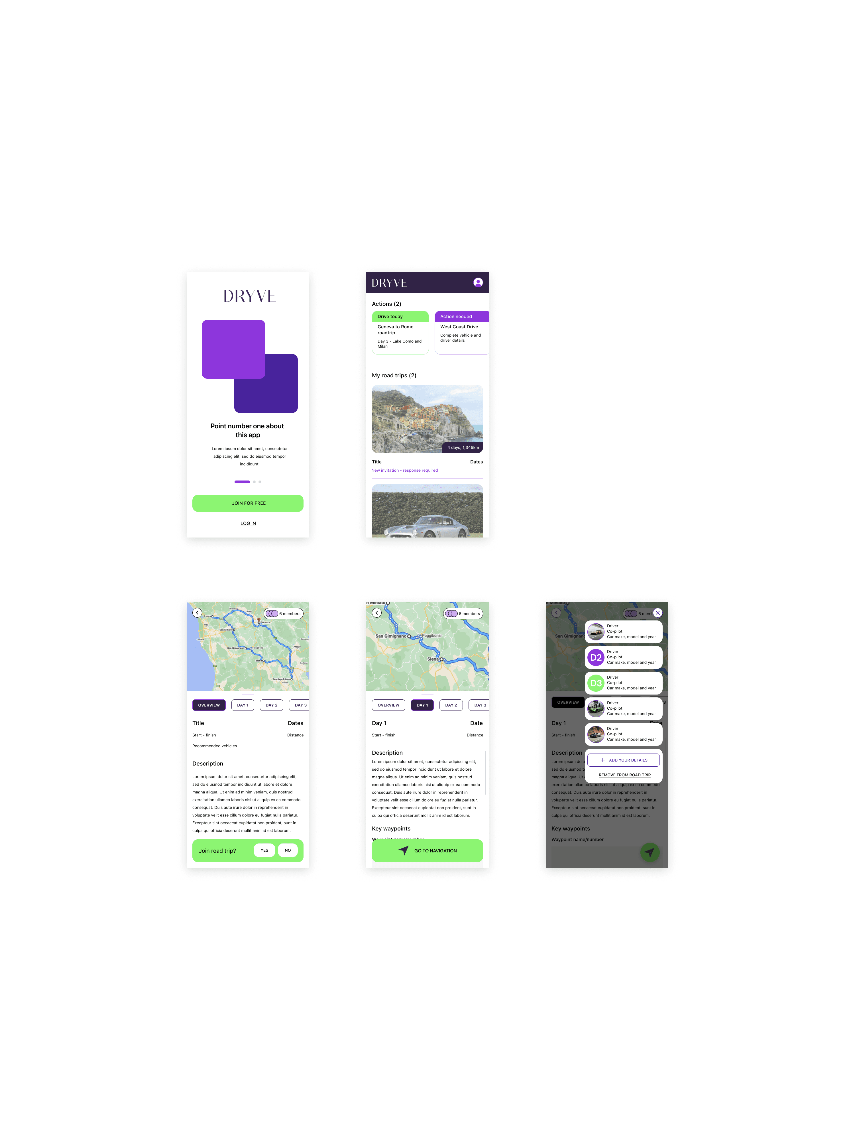 Mobile wireframes 1