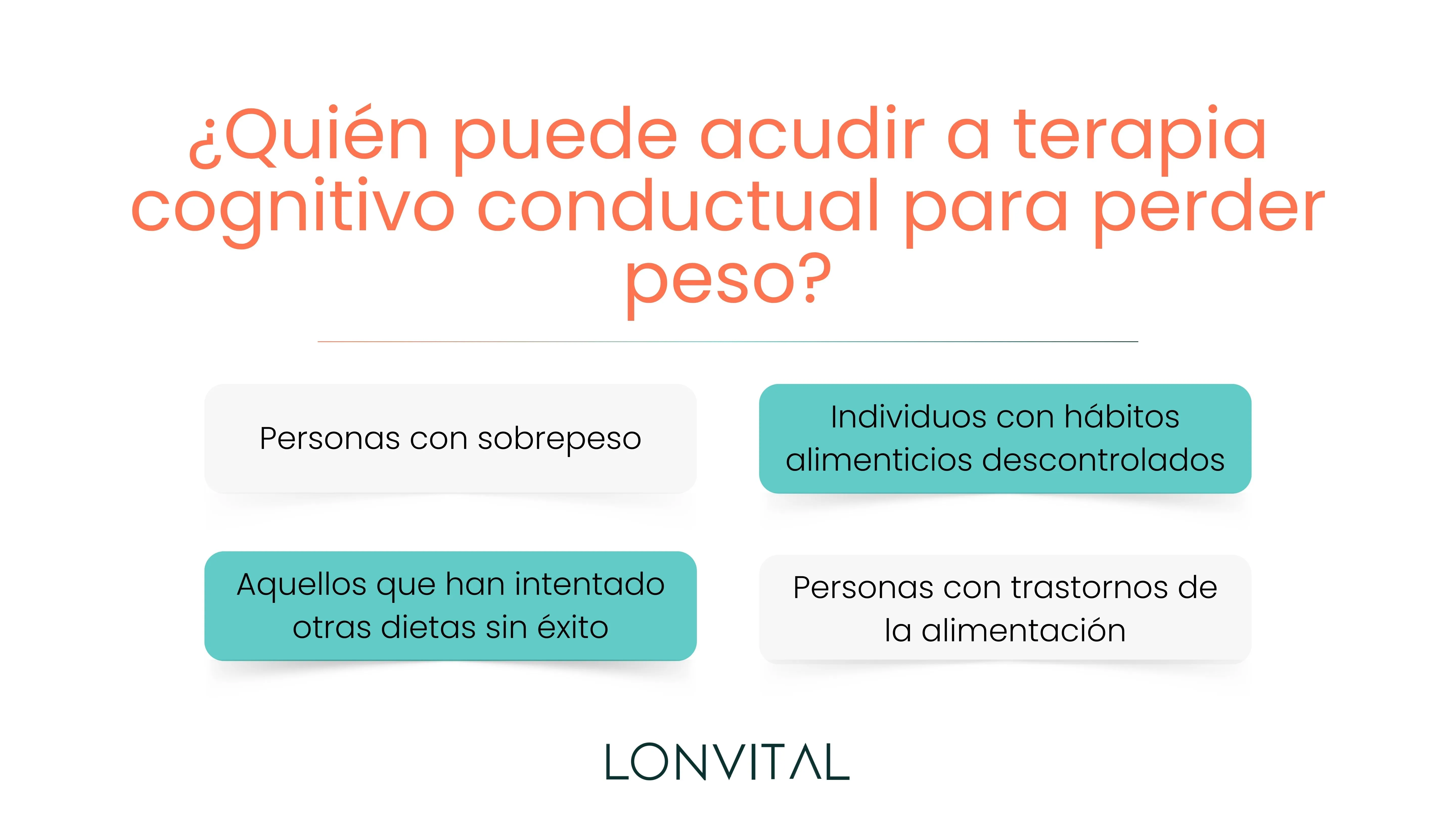 ¿Quién puede acudir a terapia cognitivo conductual para perder peso?