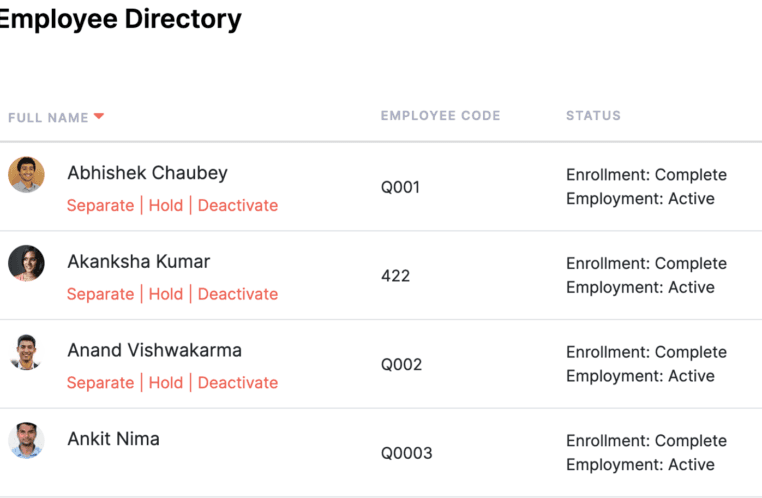 quikchex hrms dashboard