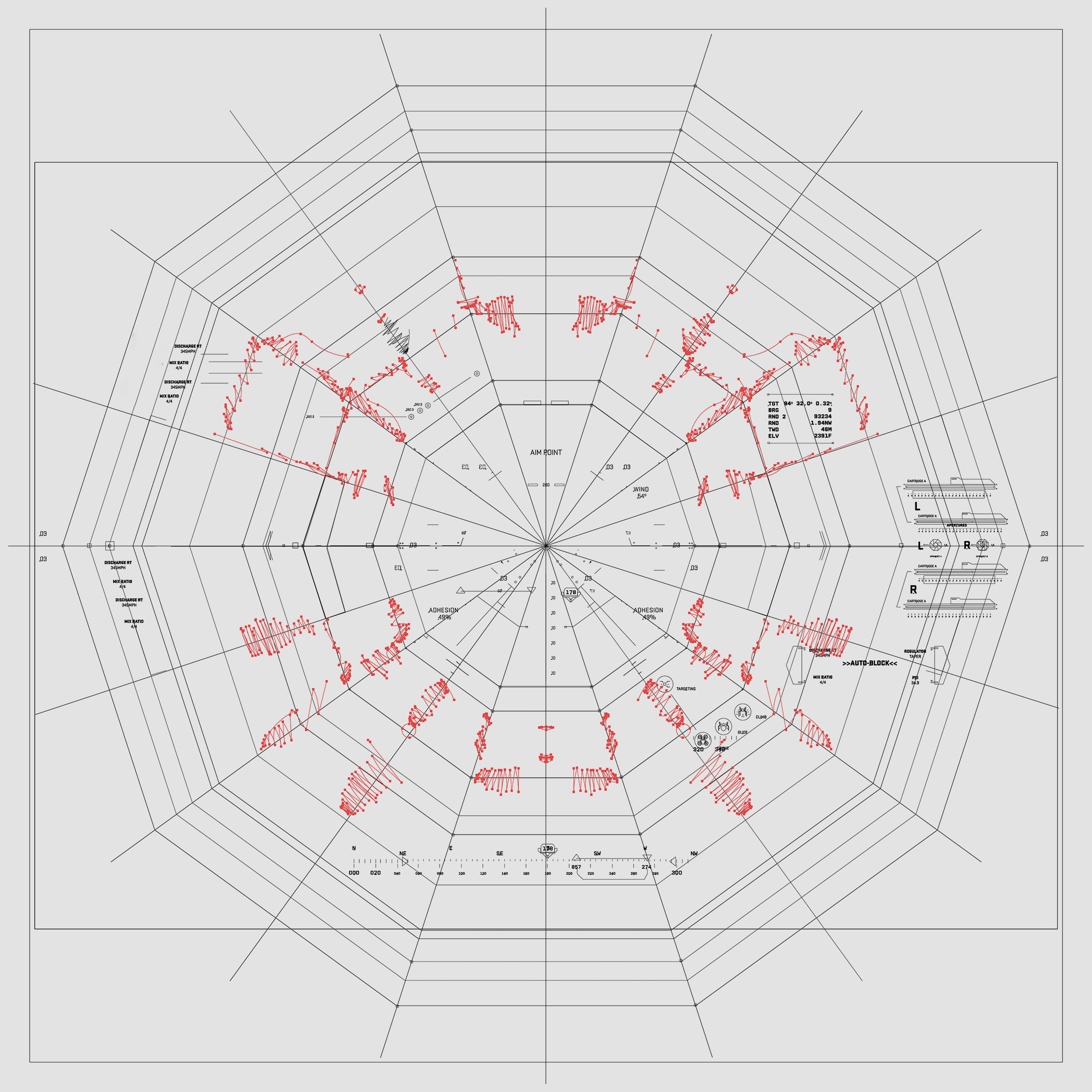 Angular Spider-Web Grid for Spider-Man's helmet UI and HUD