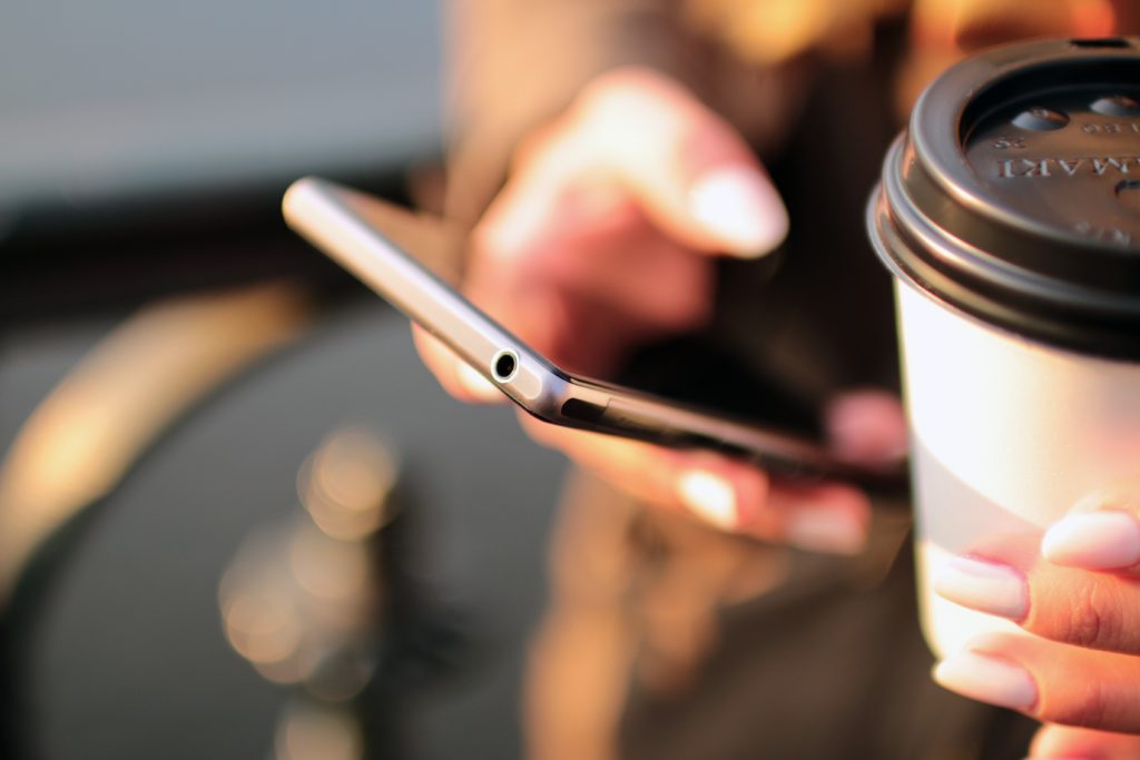 Female using smartphone for healthcare email
