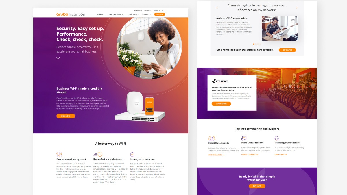 Screenshot of HPE Labs web page audit