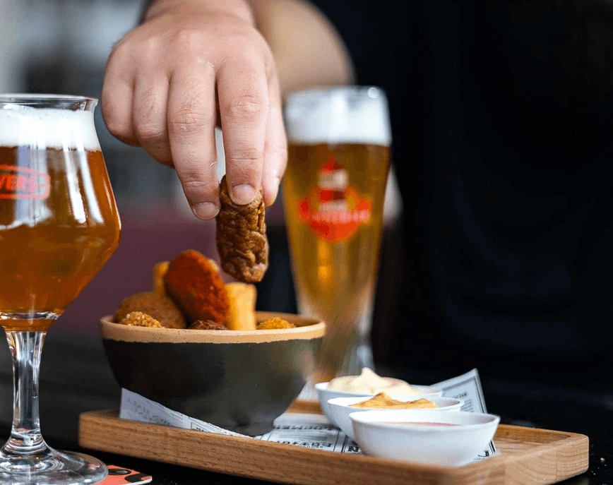 Tapwand bij brouwerij brasser