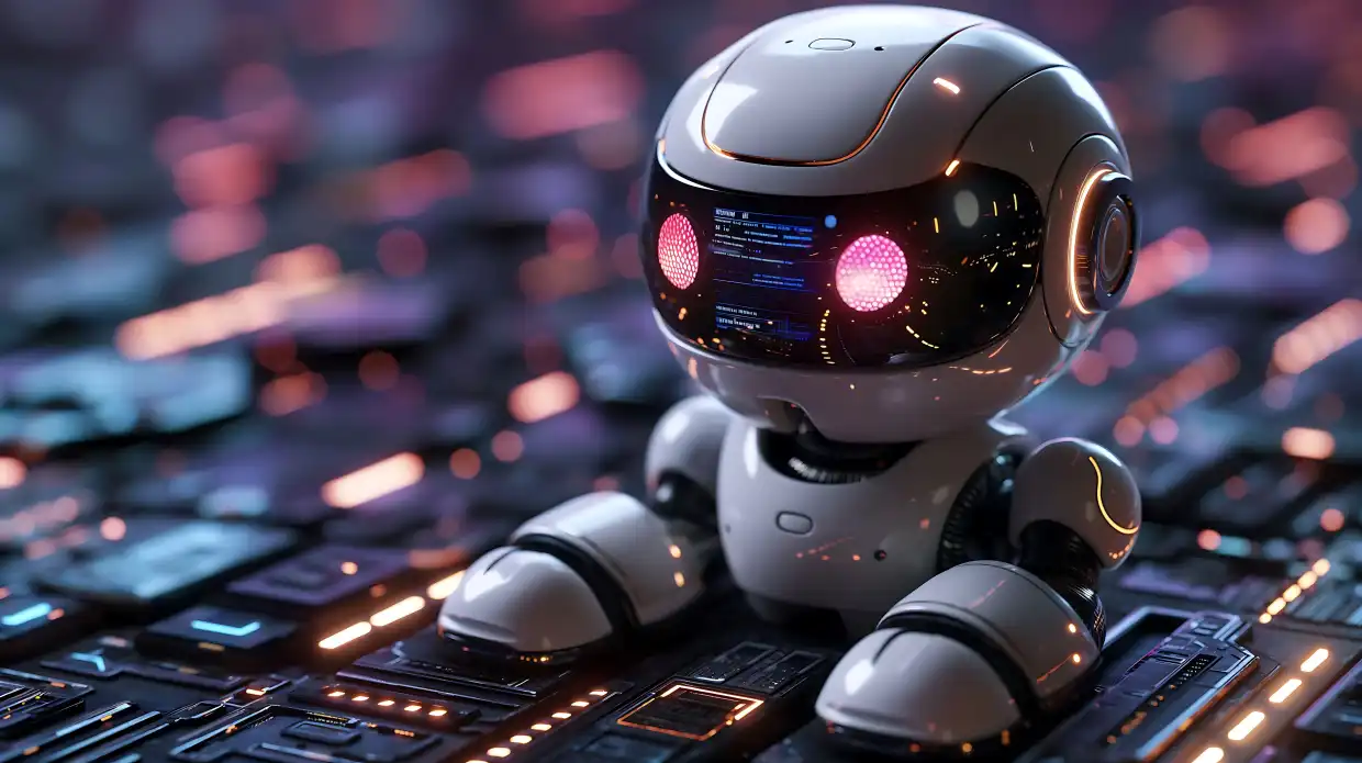 A grid with six boxes, each containing different titles or topics, set against a dark background.