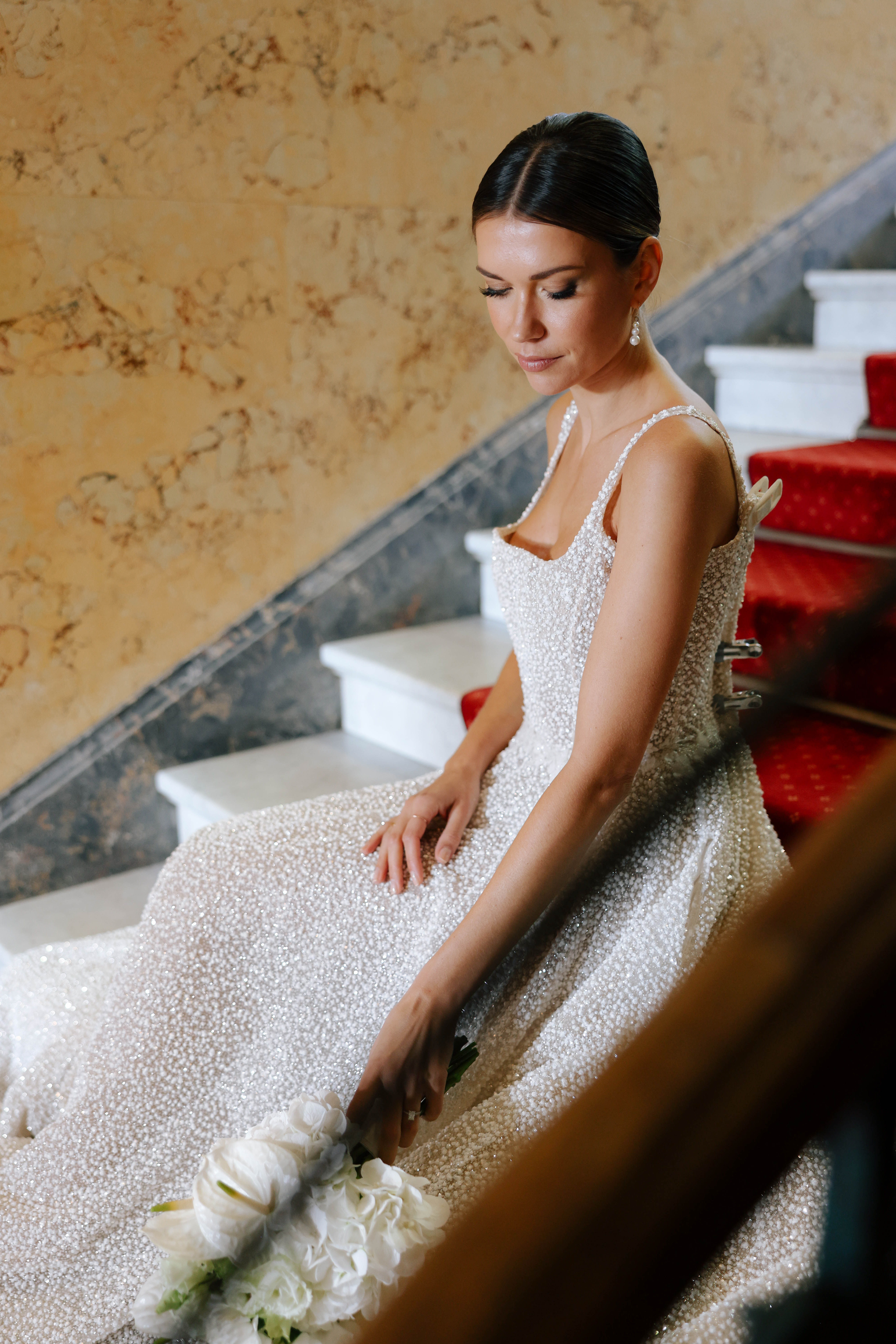 Stylish model in crowd