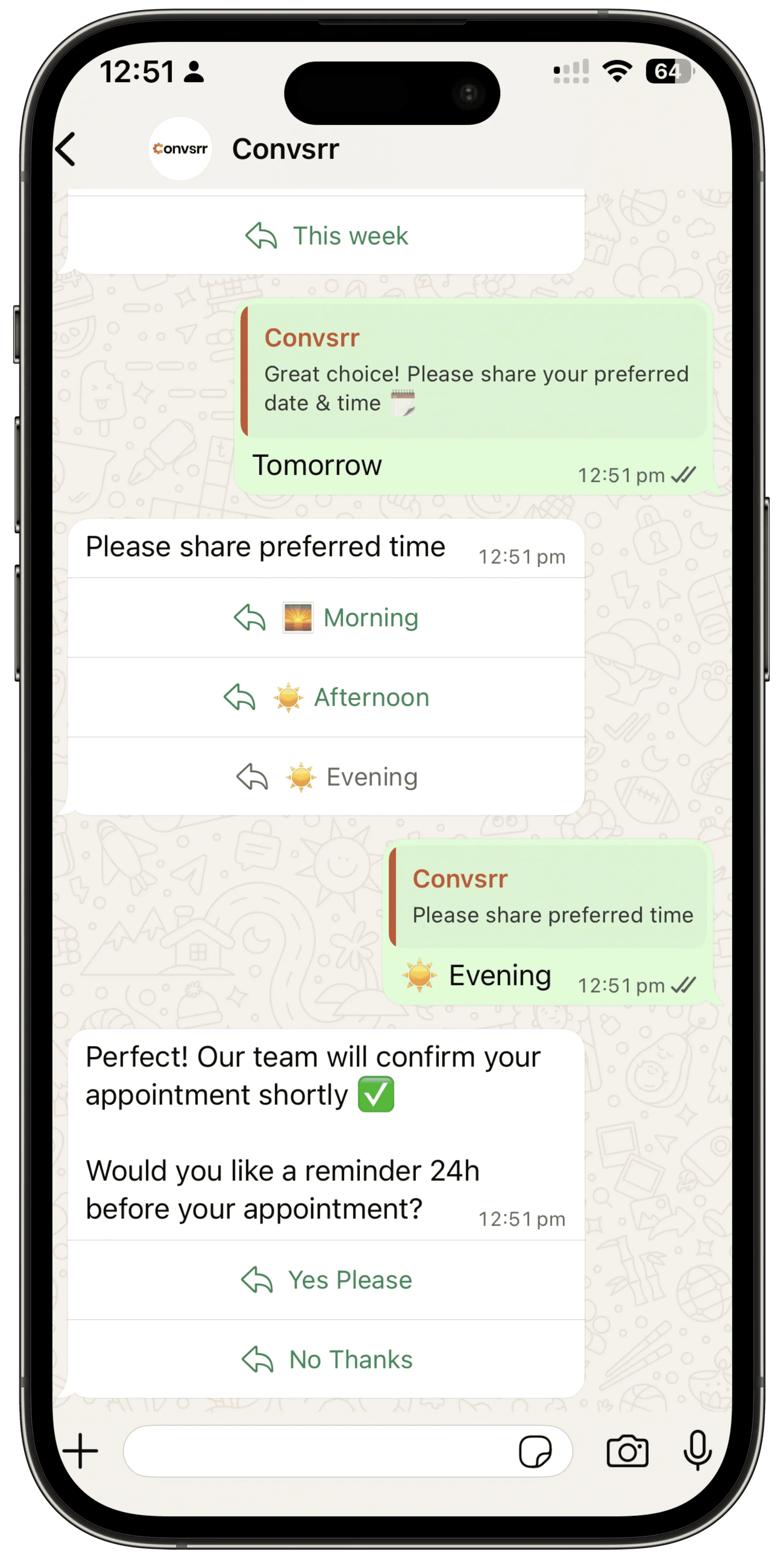WhatsApp - Appointment Booking