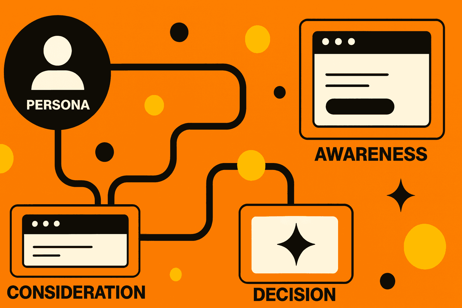 product dashboard showing persona data evolving through customer journey mapping