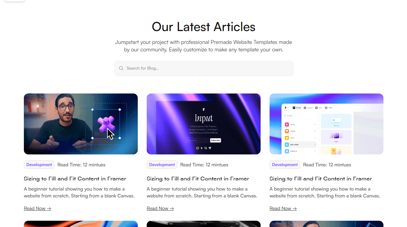 Framer Blog Section v3