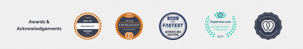 authentic web solutions, social proof example