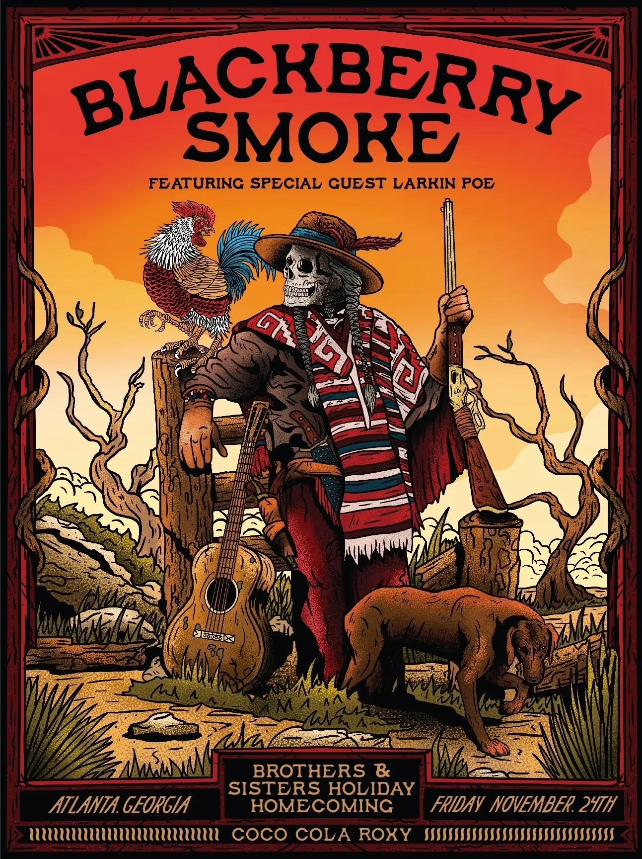 Blackberry Smoke Concert Poster Holiday Show 2023
