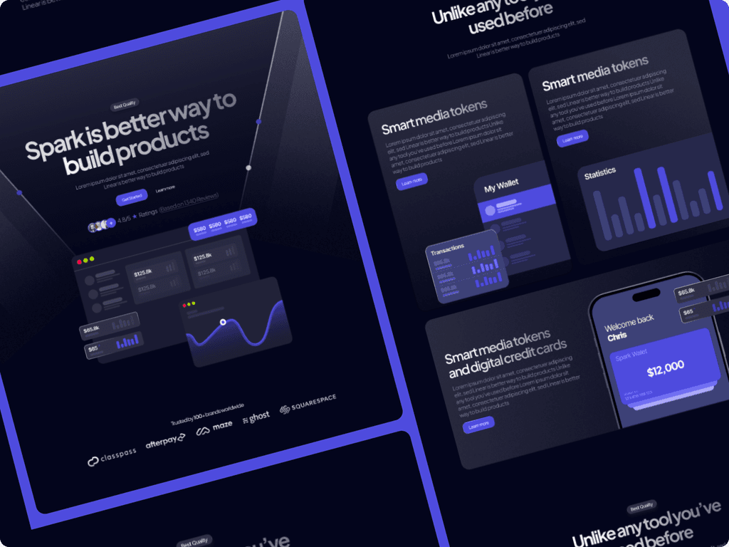 Spark — SaaS Landing Page TemplateSpark — Framer Template
