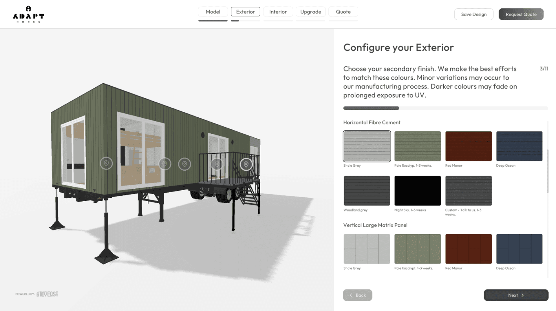 Nordic and Spruce using Tiny Easy's 3D Tiny House Configurator