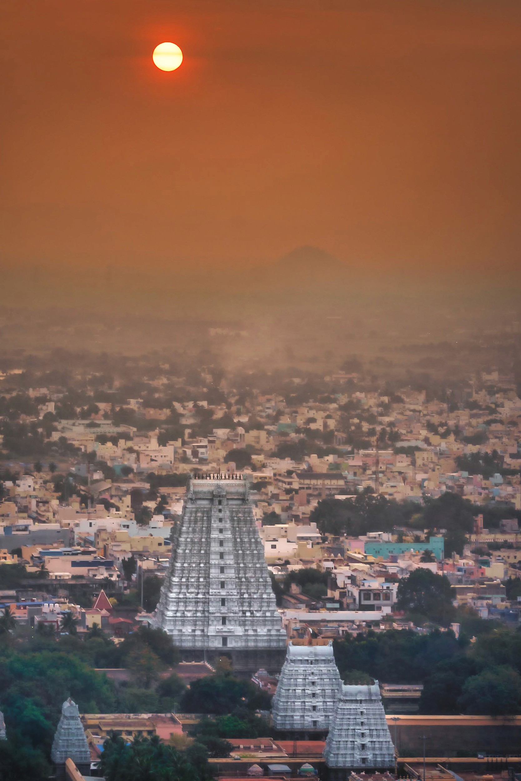 The Horizon — Ancient geometry rising against the morning sun.