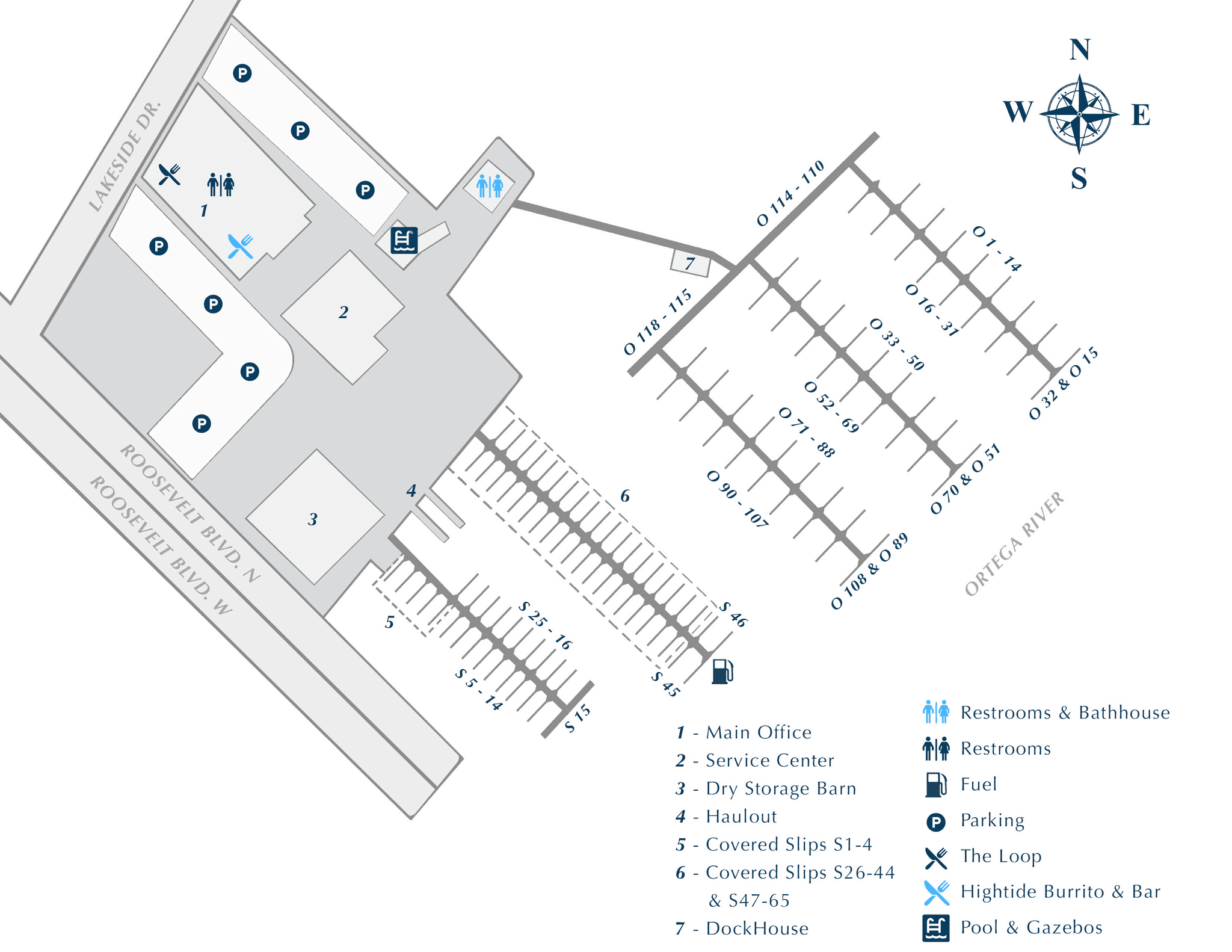 Sadler Point Marina map