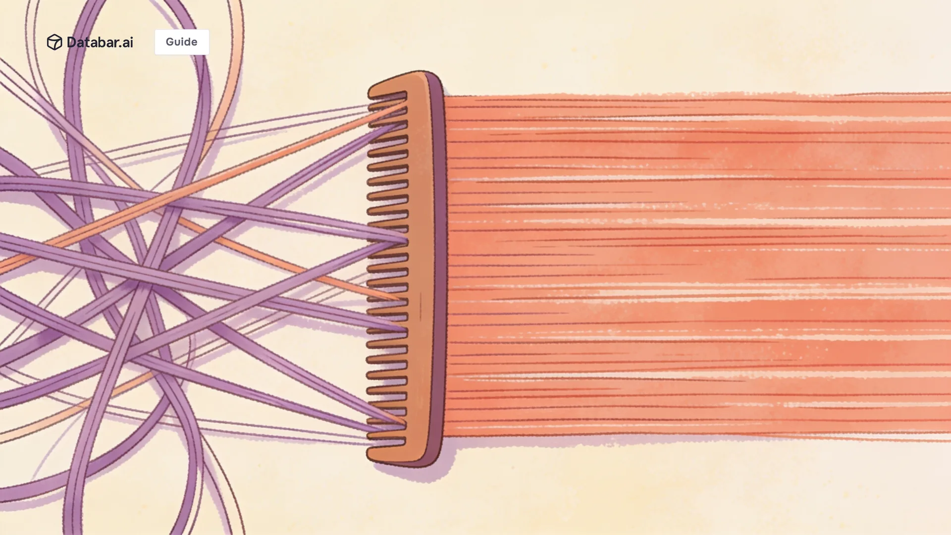 Illustration of crossed tangled threads drawn through one comb and running straight and parallel — When RevOps Feels Like Chaos: A Practical Guide to Getting Back on Track