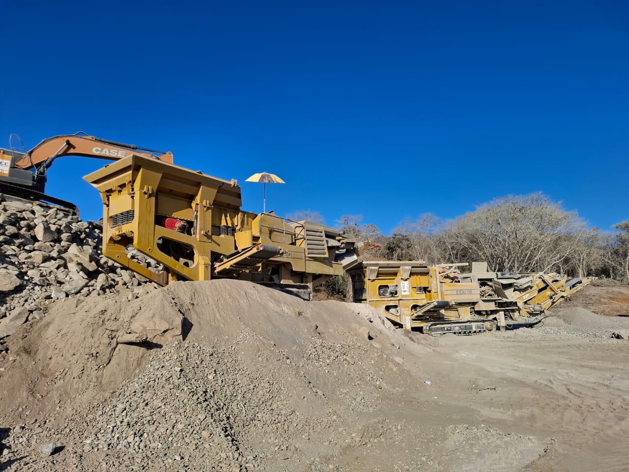 Trituradora para procesamiento de materiales en obra