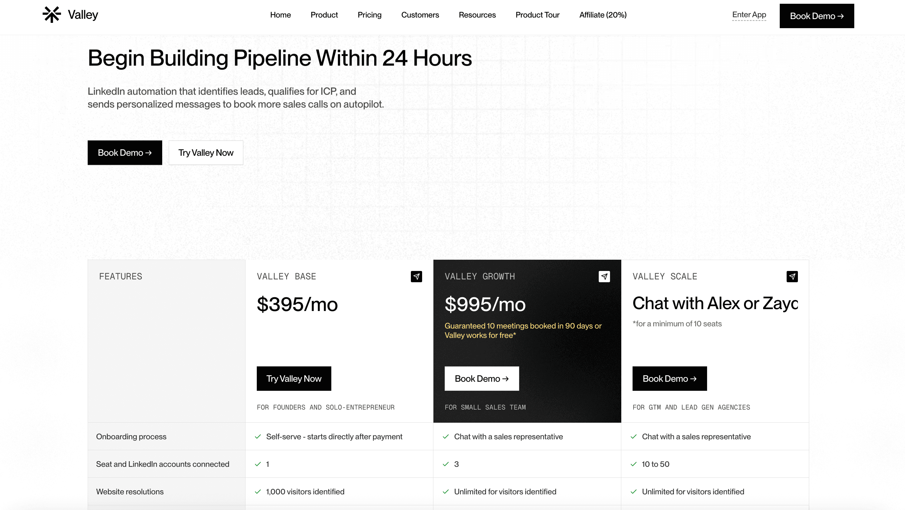 Valley Pricing