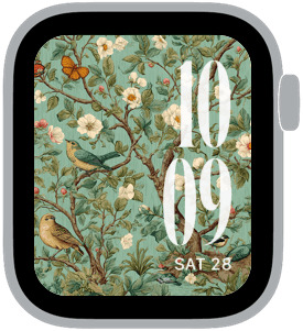spring scene Apple Watch face preview 2 featuring floral, summer, and spring.