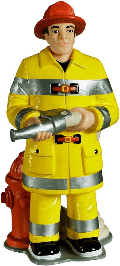 Firefighter figurine — symbol of a team in burnout mode, dealing with growing conflicts and low motivation.