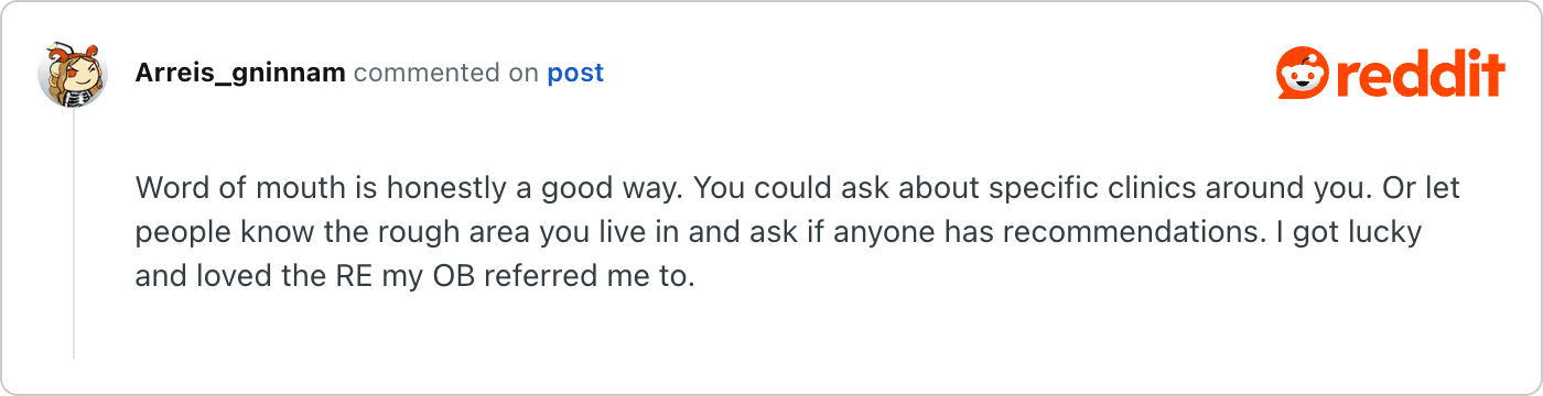 Post on Reddit