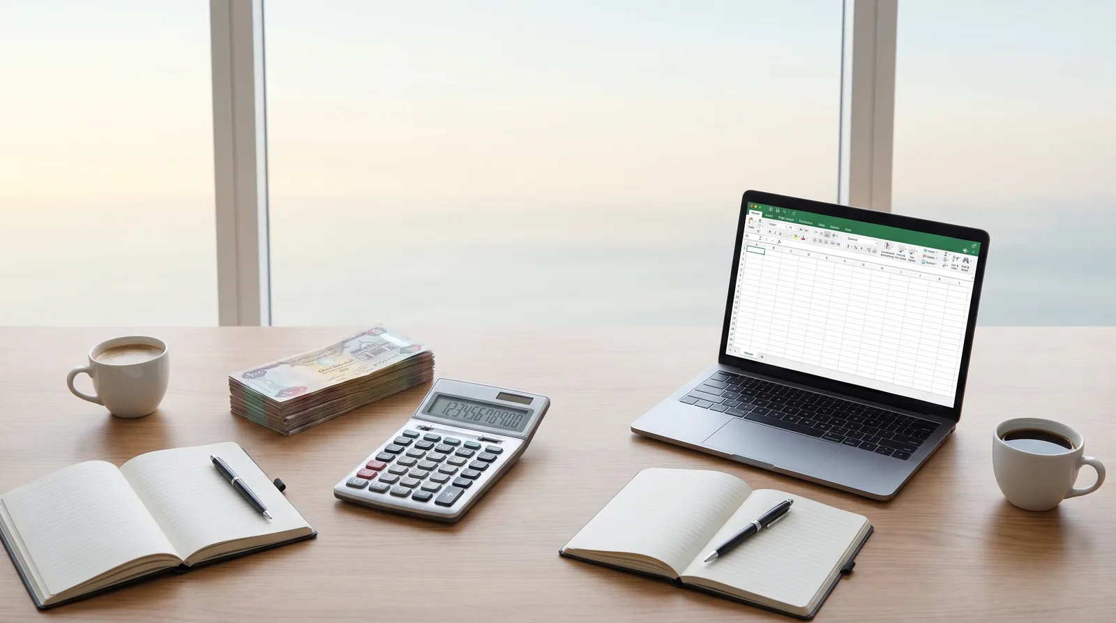 Two founders reviewing shareholder agreement at meeting table
