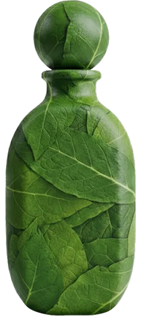 frasco perfume verde