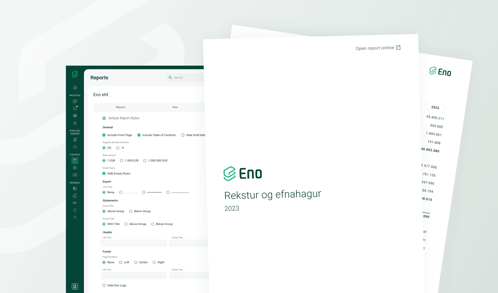 Eno Custom Reports