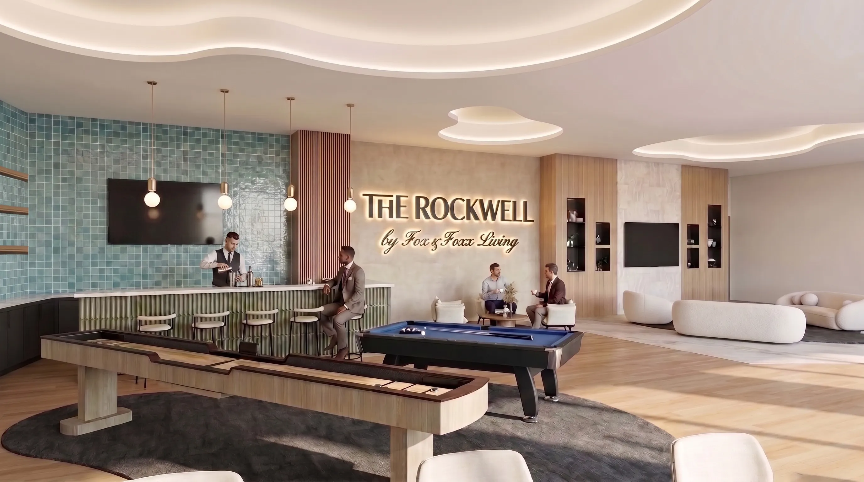 Lobby seating at The Rockwell