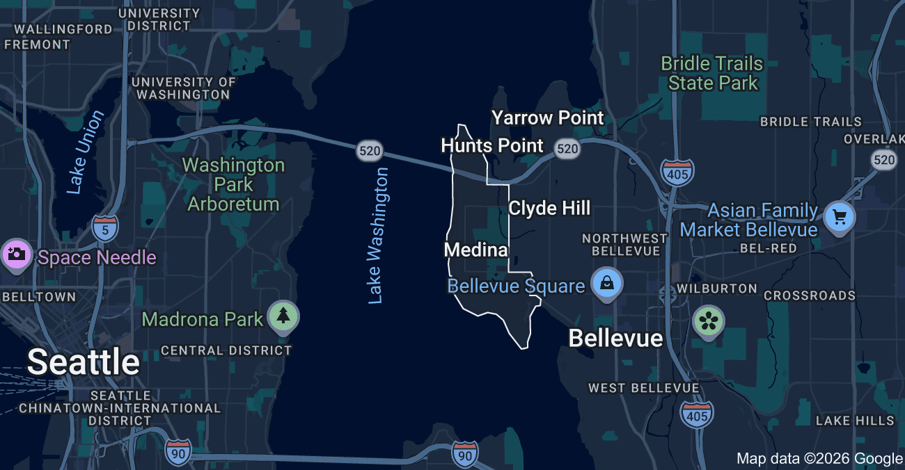 map of medina bellevue