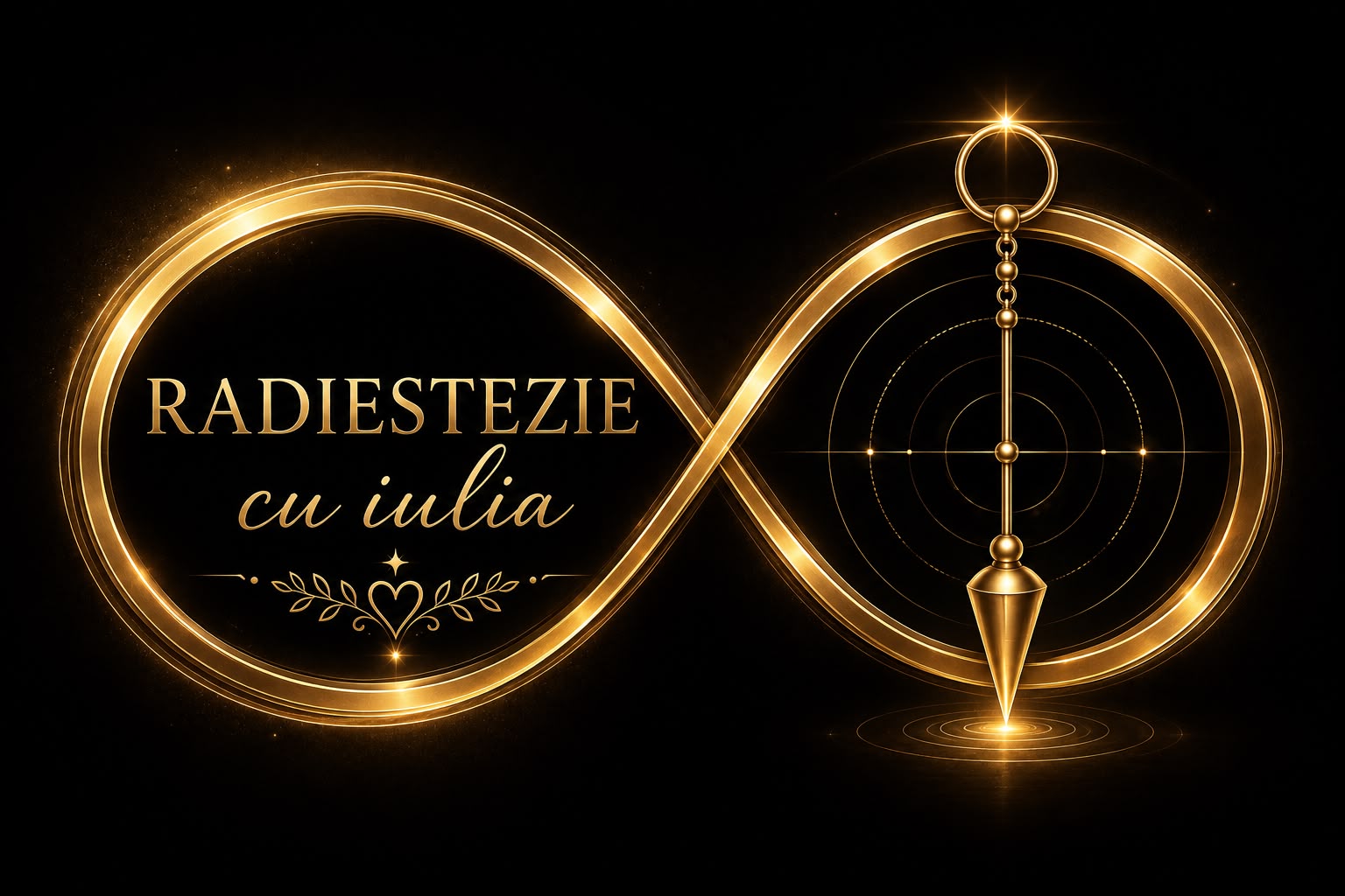 Sigla aurie Radiestezie cu Iulia și pendul