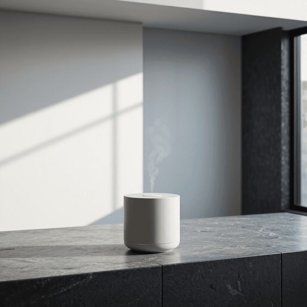 product photography of a cylindrical container of air freshener