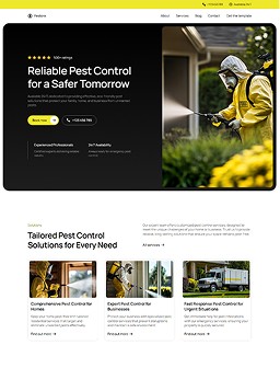 Pestora Framer Website Template Homepage 
