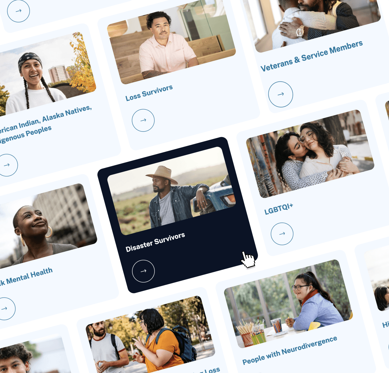 Detail: stylized rendering of card element from redesign.