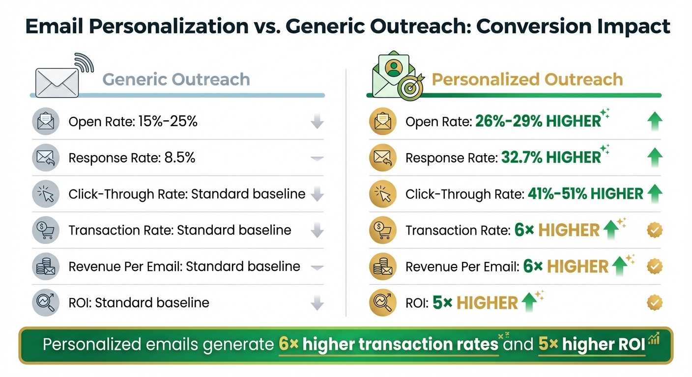 Email Personalization vs Generic Outreach: Performance Metrics Comparison