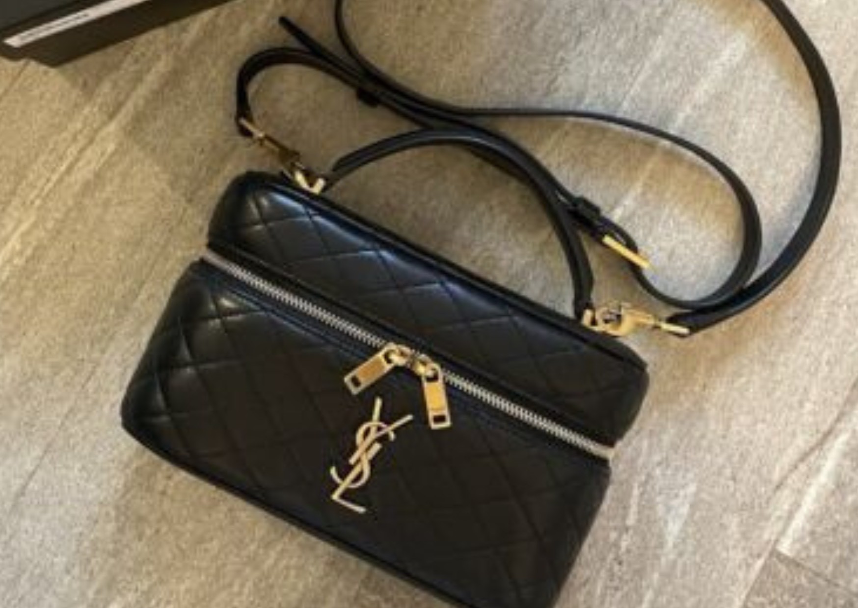 authentic real Saint Laurent, YSL Gaby Vanity Bag, designer luxury bags