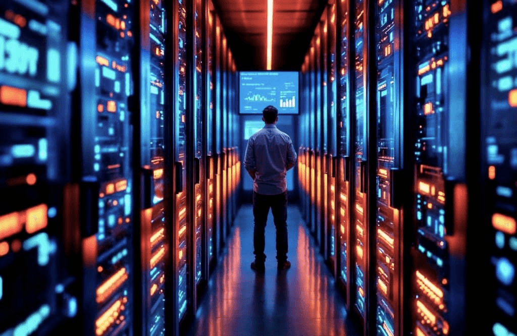 Foto de um data center