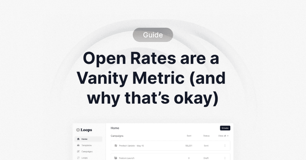 Open Rates are a Vanity Metric (and why that’s okay) Loops Guide