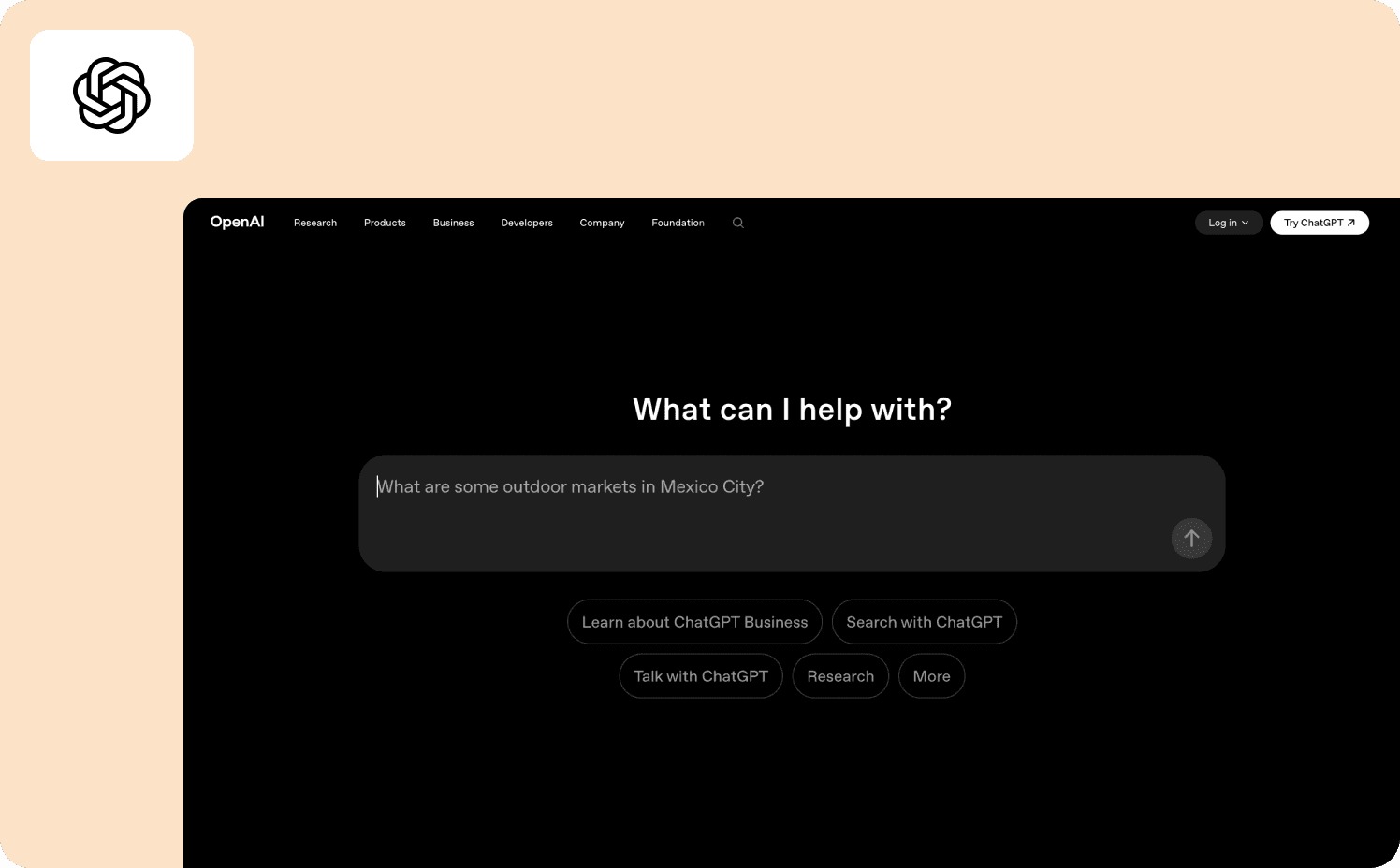 chatgpt logo interface