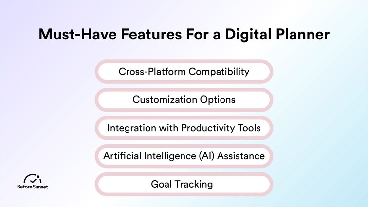 Must-Have Features For a Digital Planner